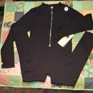 New Mix Black Jumpsuit with Zipper